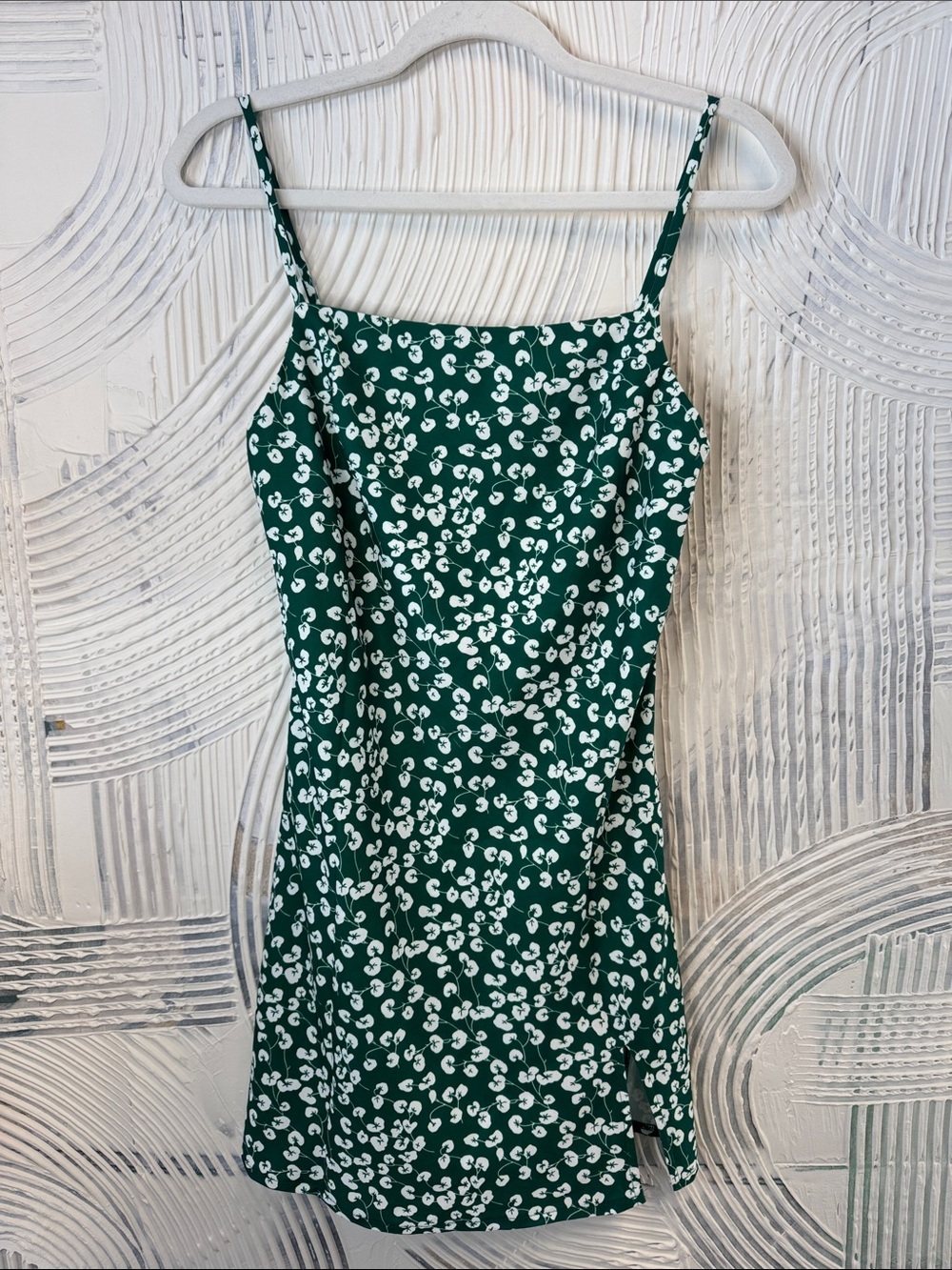 Princess Polly Green and White Floral Slip Dress N0651